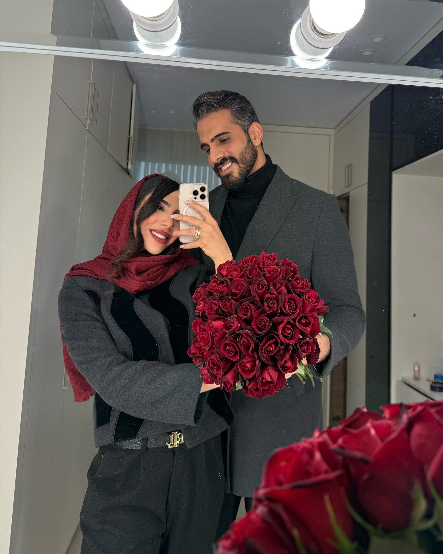 عکس مریم محبی و همسرش