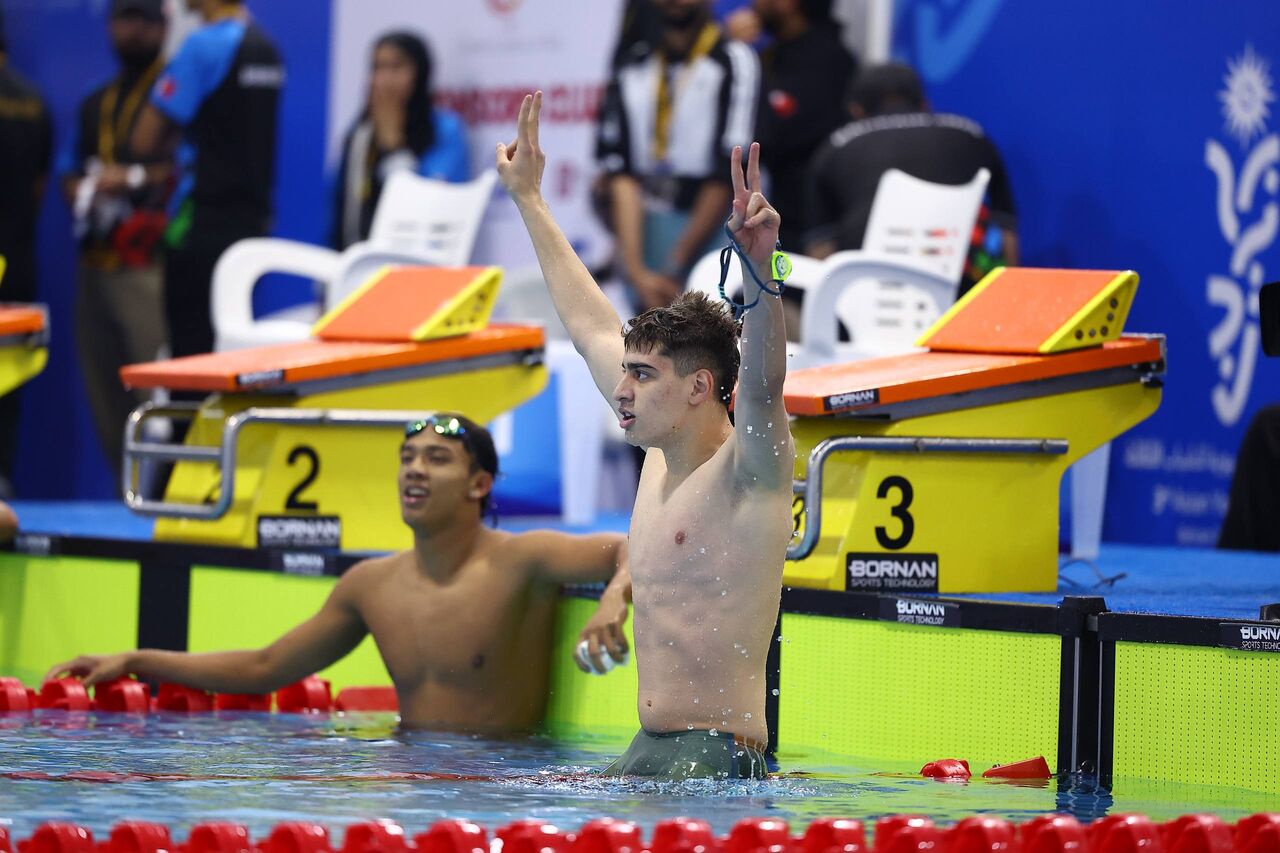 محمد مهدی غلامی شنای پروانه مدال محمد مهدی غلامی شنای پروانه مدال