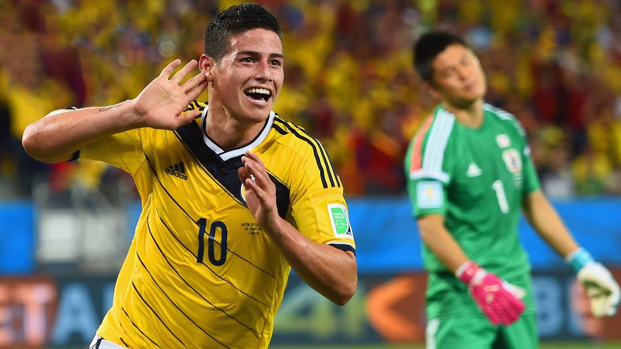 گل هامین رودریگس در جام جهانی 2014