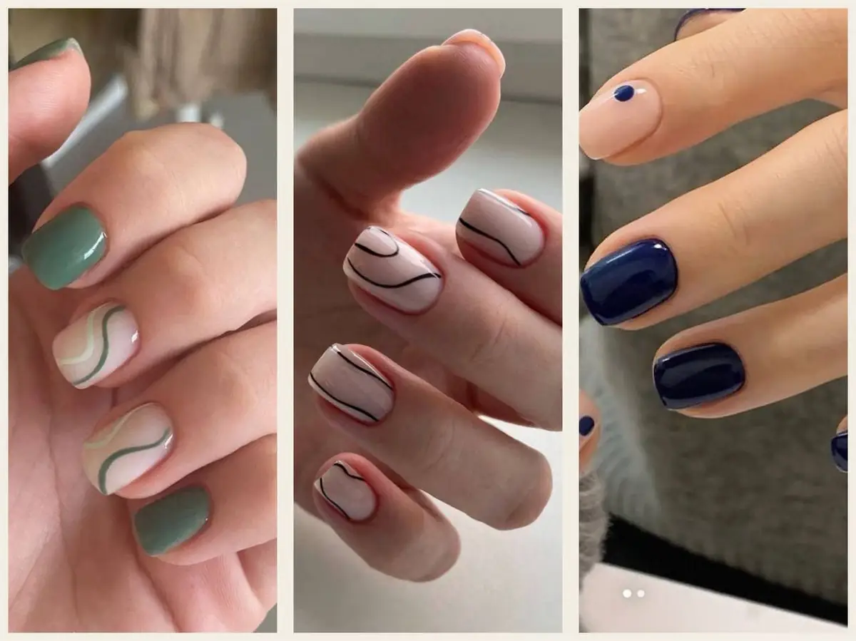 ناخن‌های کوتاه و طرح‌های ساده